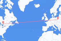 Flyg från Greater Sudbury, Kanada till Lodz, Polen