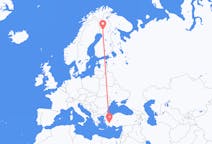 Flüge von Denizli, die Türkei nach Rovaniemi, Finnland
