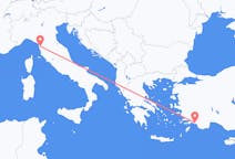 出发地 意大利出发地 比萨目的地 土耳其达拉曼的航班
