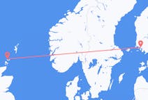 Fly fra Papa Westray til Åbo