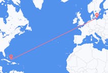 Flights from Spring Point, the Bahamas to Bornholm, Denmark