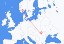 Flights from Târgu Mureș, Romania to Kristiansand, Norway