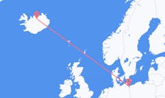 Flyg från staden Heringsdorf till staden Akureyri