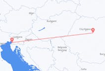 Fly fra Trieste til Târgu Mureș