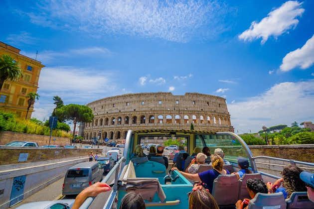 Rome Hop On-Hop Off Open Bus|Colosseum, Vatican Museum Guided Tour Skip the Line