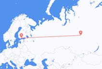 Flights from Podkamennaya Tunguska, Russia to Helsinki, Finland