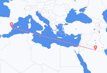 Flyreiser fra Rafha, Saudi-Arabia til Valencia, Spania
