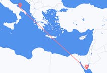 Vluchten van Sharm el-Sheikh, Egypte naar Bari, Italië
