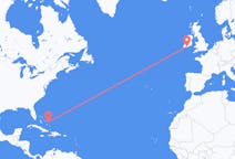 Flyrejser fra San Salvador Island, Bahamas til Cork, Irland