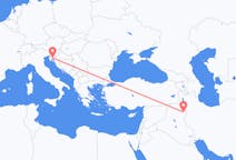Flyrejser fra Sulaymaniyah, Irak til Rijeka, Kroatien