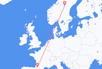 Flights from Pau, Pyrénées-Atlantiques, France to Östersund, Sweden