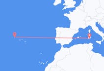 Flights from Corvo Island, Portugal to Cagliari, Italy