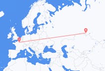 Flyg från Omsk till Paris