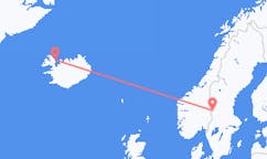 Flüge von Gjogur, Island nach Rörbäcksnäs, Schweden