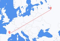 Flyg från Jaroslavl till Toulouse
