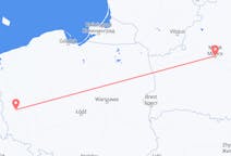Vols depuis la ville de Zielona Góra vers la ville de Minsk