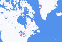 来自美国出发地 芝加哥目的地 格陵兰伊卢利萨特的航班