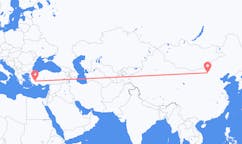 Flyreiser fra Hohhot, Kina til Denizli, Tyrkia