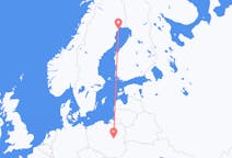Flyreiser fra Warszawa, Polen til Luleå, Sverige