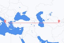 Loty z Samarkanda, Uzbekistan do Korfu, Grecja