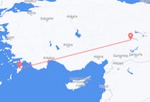 トルコのマラティヤからから、ギリシャのロードス島までのフライト