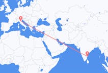 Vluchten van Chennai, India naar Bologna, Italië
