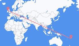 Flyrejser fra Fiji til Nordirland