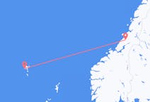 Lennot Namsoksesta, Norja Sørváguriin, Färsaaret