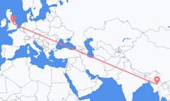 Flyrejser fra Heho, Myanmar (Burma) til Nottingham, England