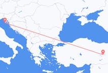 出发地 克罗地亚普拉目的地 土耳其埃拉泽的航班