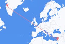 Flyreiser fra Amman, Jordan til Kangerlussuaq, Grønland
