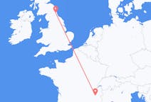 Flyg från Newcastle upon Tyne, England till Grenoble, Frankrike
