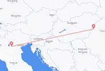 Vluchten van Oradea, Roemenië naar Verona, Italië