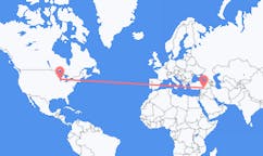 Flyreiser fra Milwaukee, USA til Sanliurfa, Tyrkia