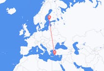 Flights from Turku to Rhodes