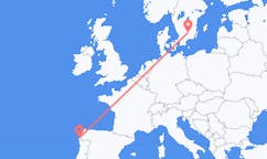 Voli da Vigo, Spagna a Vaxjo, Svezia