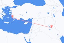 Flyg från Baghdad, Irak till Kos, Grekland