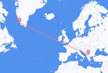 Flights from Skopje, North Macedonia to Paamiut, Greenland