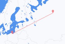 Fly fra Ukhta til Gdańsk