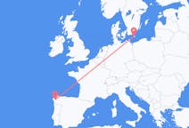Flights from Santiago de Compostela, Spain to Bornholm, Denmark