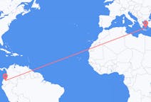Flights from Quito, Ecuador to Santorini, Greece