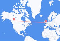 Flights from Dawson Creek, Canada to London, England