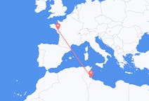 Loty z Dżerba, Tunezja do Nantes, Francja