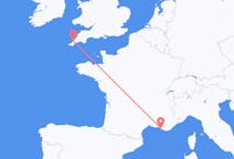 Flyreiser fra Marseille, Frankrike til Newquay, England