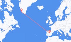 Flyrejser fra Madrid, Spanien til Paamiut, Grønland
