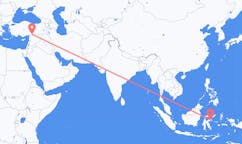 Flyreiser fra Luwuk, Indonesia til Gaziantep, Tyrkia