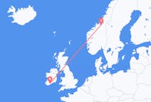 Flyg från Kork, Irland till Trondheim, Norge