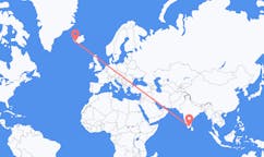 Flyreiser fra Madurai, India til Reykjavik, Island