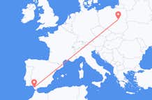 Flyreiser fra Jerez, Spania til Warszawa, Polen