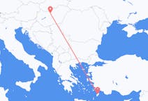 Flights from Rhodes in Greece to Budapest in Hungary